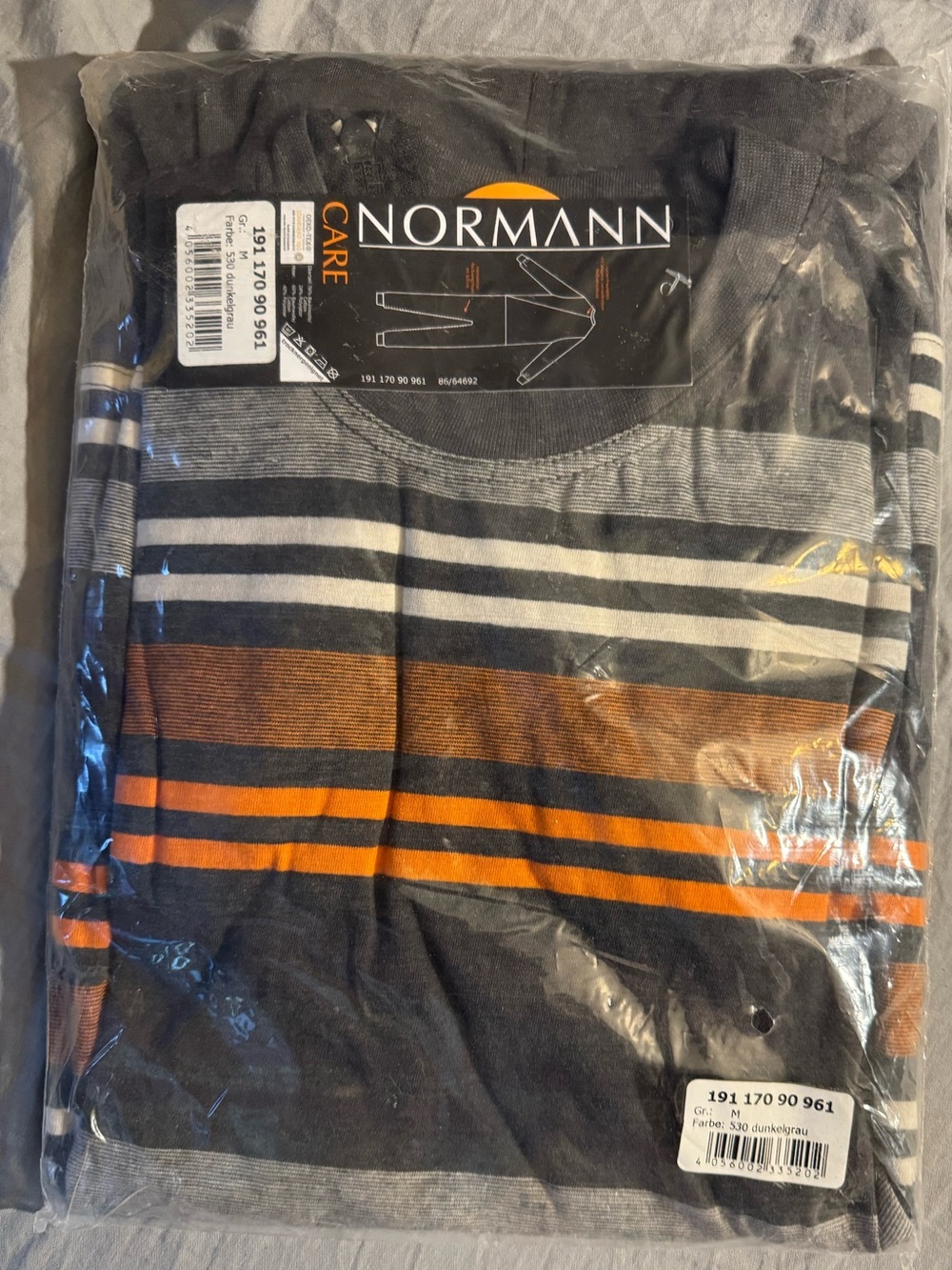 Men’s Lounge Wear / Pajamas  - Black, Gray & Orange